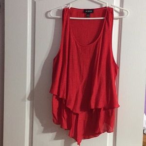 Red Sleeveless Blouse/Tank Top